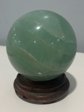 Green Stone Ball With Stand